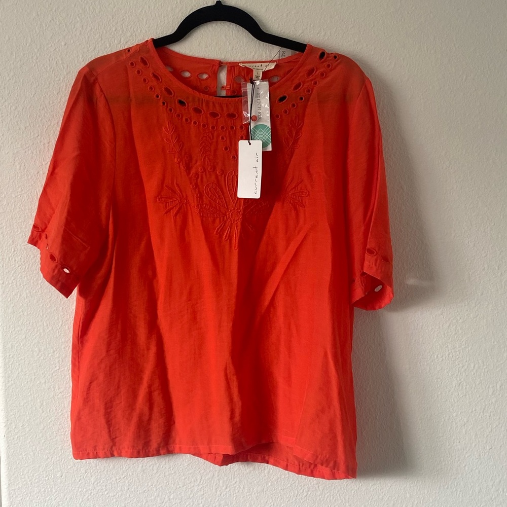 Current Air Darina Embroidered Top